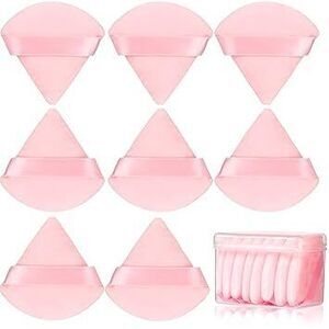 8 Pcs Cotton Powder Puff Face, Triangle Super Soft For Both Dry And Wet Makeup